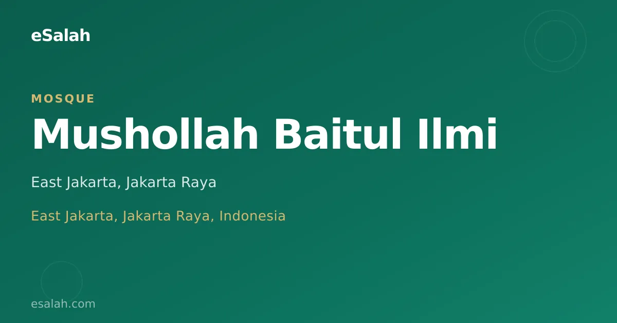 Mushollah Baitul Ilmi: Tempat Beribadah yang Menyatu dengan Kehidupan Sehari-hari